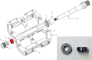 Ložiská pedálov REVERSE ESCAPE, BLACK ONE, BASE