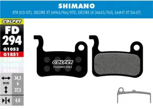 Brzdové doštičky GALFER FD294 SHIMANO PERFORMANCE