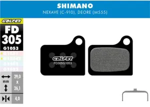 Brzdové doštičky GALFER FD305 SHIMANO PERFORMANCE