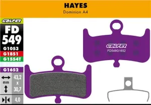 Brzdové doštičky GALFER FD549 HAYES E-BIKE