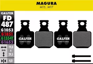 Brzdové doštičky GALFER FD487 MAGURA STANDARD