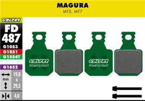 Brzdové doštičky GALFER FD487 MAGURA PRO