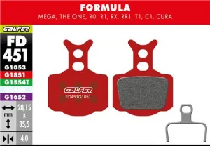 Brzdové doštičky GALFER FD451 FORMULA ADVANCED
