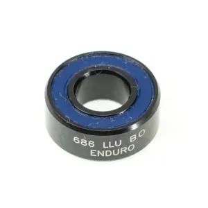Ložisko ENDURO BEARINGS 686, LLU, BLACK-OXIDE, ABEC-3, C3, 6mm x 13mm x 5mm