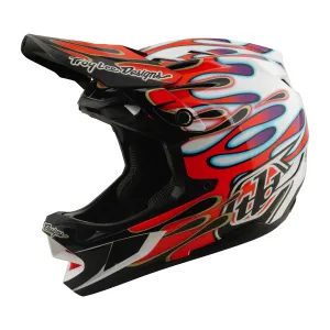 Prilba TROY LEE DESIGNS D4 COMPOSITE MIPS OVERSPRAY WHITE/RED