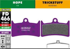 Brzdové doštičky GALFER FD466 HOPE, LEWIS, TRICKSTUFF E-BIKE
