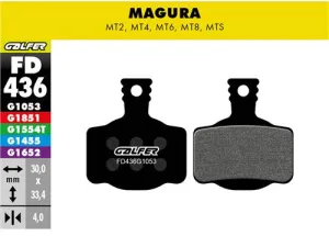 Brzdové doštičky GALFER FD436 CAMPAGNOLO, MAGURA PERFORMANCE