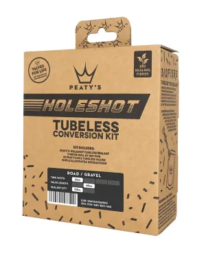 Bezdušový set PEATY'S HOLESHOT ROAD/GRAVEL 23MM TAPE, 60MM VALVES, 1x120ML SEALANT
