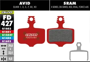 Brzdové doštičky GALFER FD427 AVID, BRAKING, LEWIS, SRAM ADVANCED