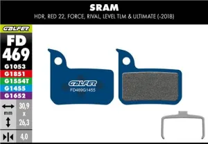 Brzdové doštičky GALFER FD469 SRAM ROAD