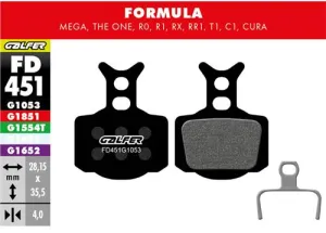 Brzdové doštičky GALFER FD451 FORMULA PERFORMANCE