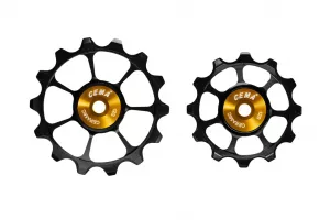 Kladky prehadzovačky CEMA SHIMANO 105, ULTEGRA, DEORE, SLX, XT, XTR (12-14T) CERAMIC