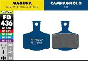 Brzdové doštičky GALFER FD436 CAMPAGNOLO, MAGURA ROAD