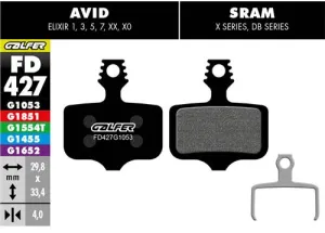 Brzdové doštičky GALFER FD427 AVID, BRAKING, LEWIS, SRAM PERFORMANCE