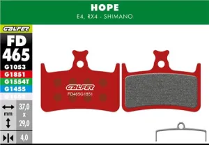 Brzdové doštičky GALFER FD465 HOPE, LEWIS ADVANCED