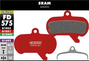 Brzdové doštičky GALFER FD575 SRAM ADVANCED