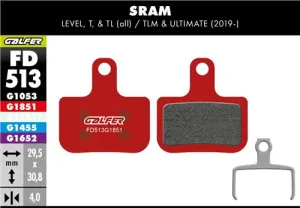 Brzdové doštičky GALFER FD513 SRAM ADVANCED
