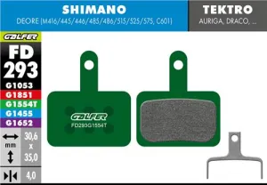 Brzdové doštičky GALFER FD293 SHIMANO, TEKTRO, TRP PRO