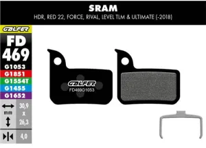 Brzdové doštičky GALFER FD469 SRAM PERFORMANCE