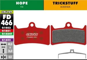 Brzdové doštičky GALFER FD466 HOPE, LEWIS, TRICKSTUFF ADVANCED