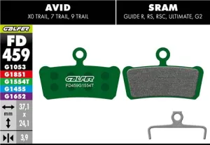 Brzdové doštičky GALFER FD459 AVID/SRAM/TRICKSTUFF PRO